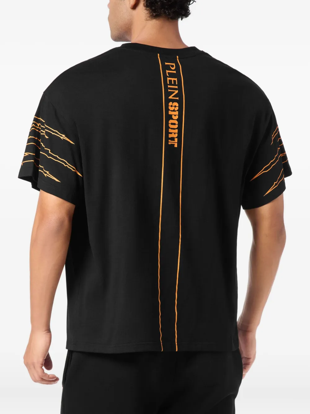 Plein Sport T-shirt met ronde hals en krasdetail Zwart
