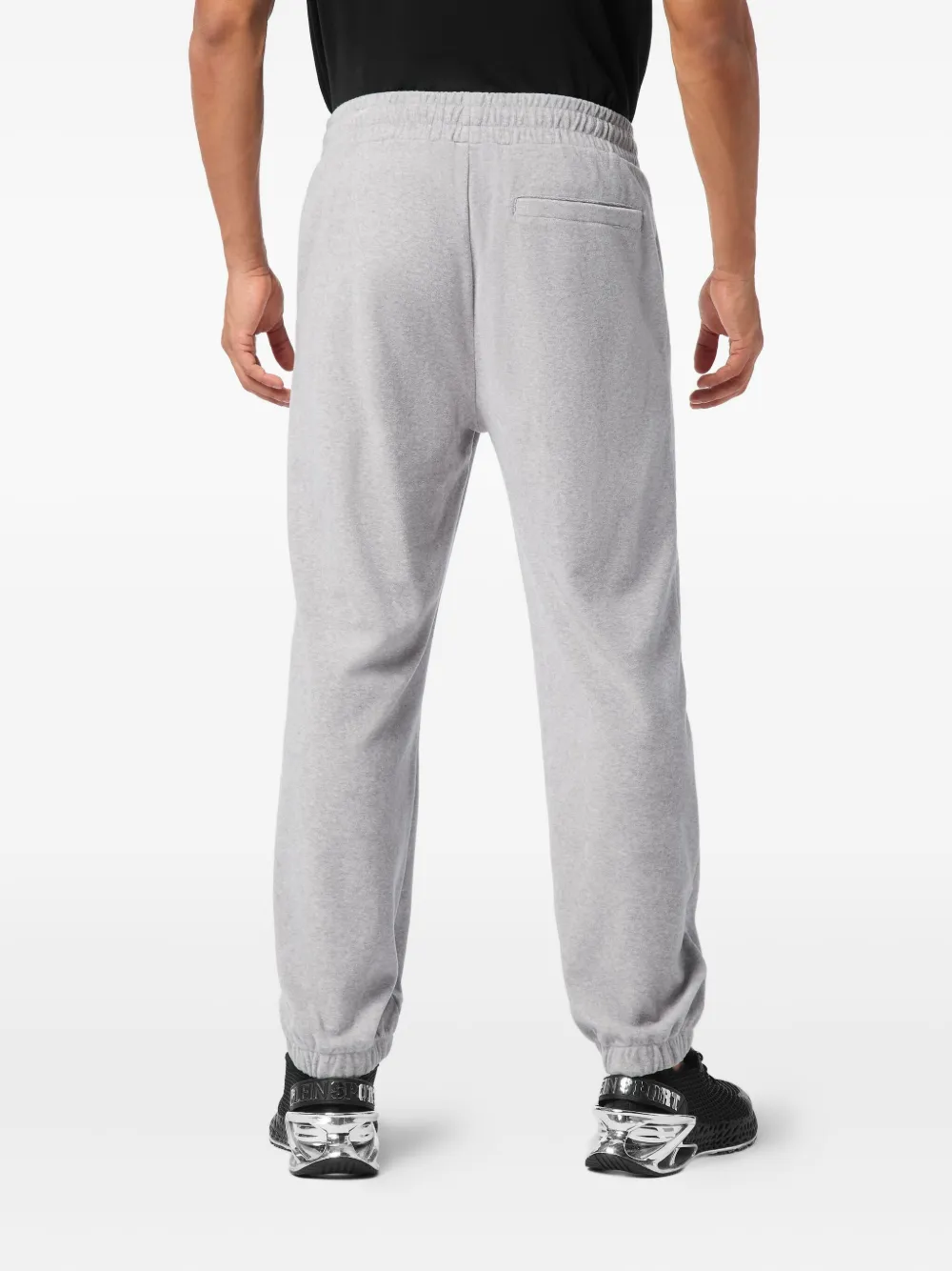 Plein Sport Logo-patch Elasticated-cuff Joggers In Gray
