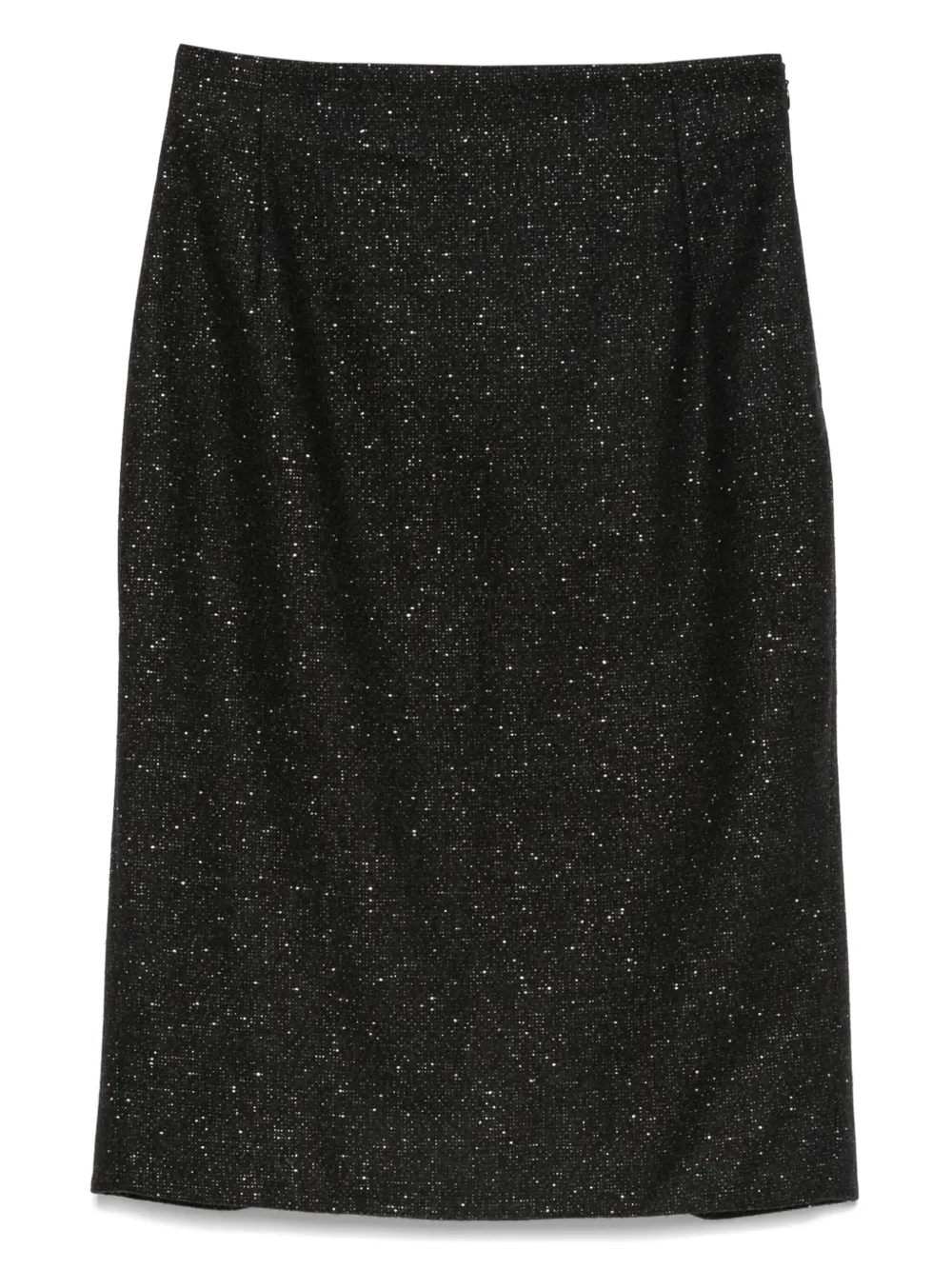 John Galliano Pre-Owned 2000s rok van wolblend met strikdetail - Zwart