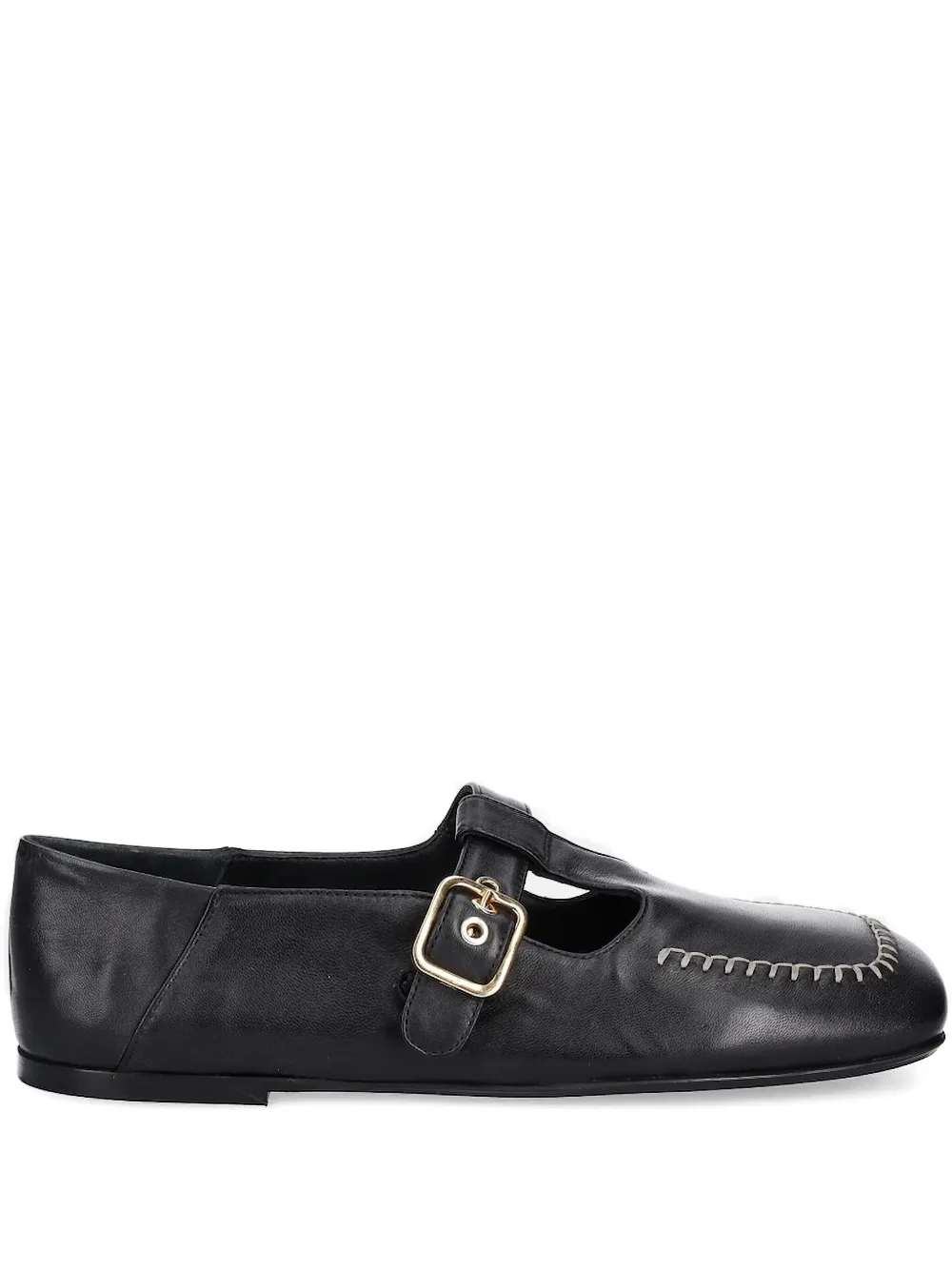 AGL Cercamic buckle-detail stitched shoes Black