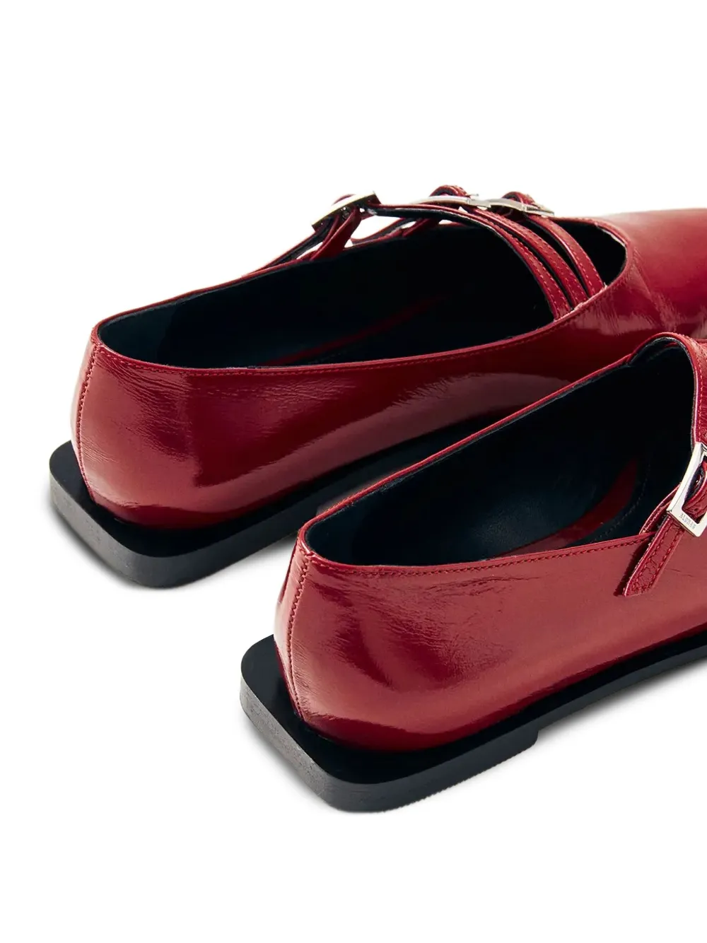 ALOHAS Jive buckle-strap pointed flats Red