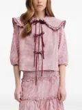 ALOHAS Airi gingham ruffled blouse - Red