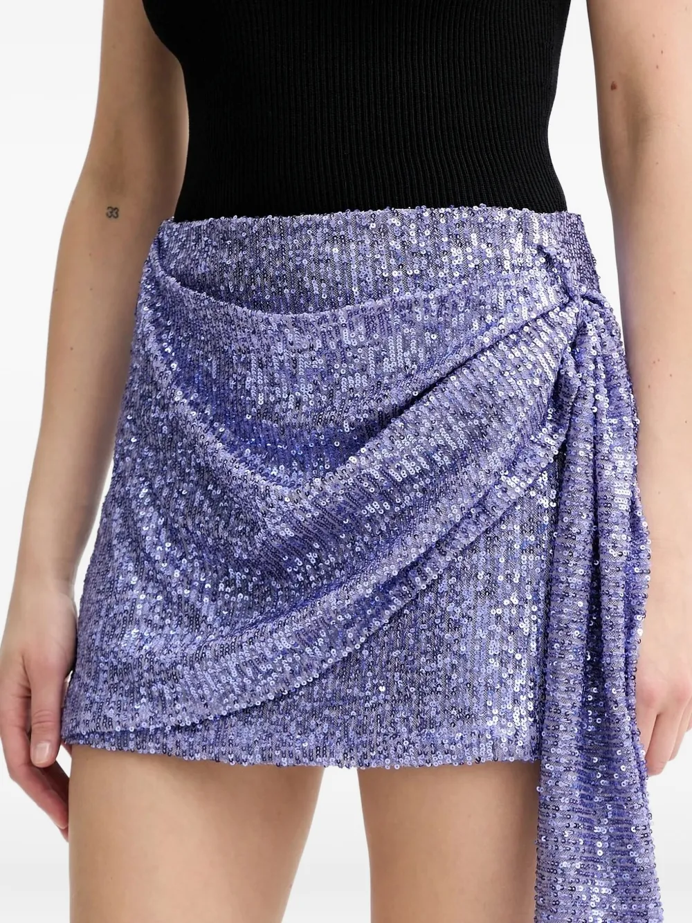 ALOHAS Nala gedrapeerde mini-rok Paars