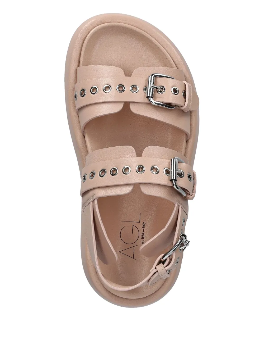AGL Gwendoline buckled platform sandals Neutrals
