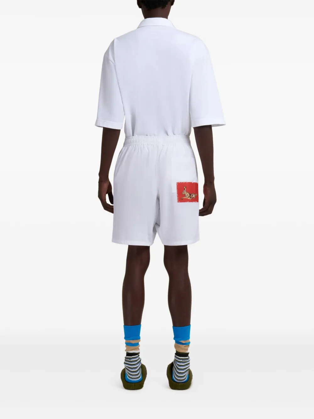 Marni Shorts met grafische print 00W01 WHITE