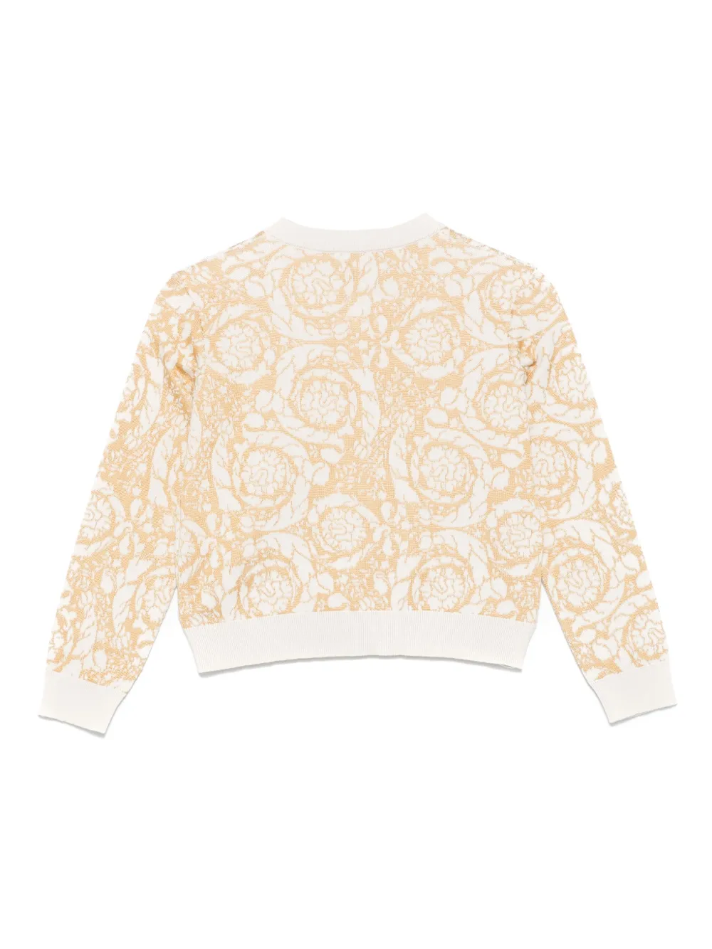 Versace Kids Barocco vest met jacquard Beige