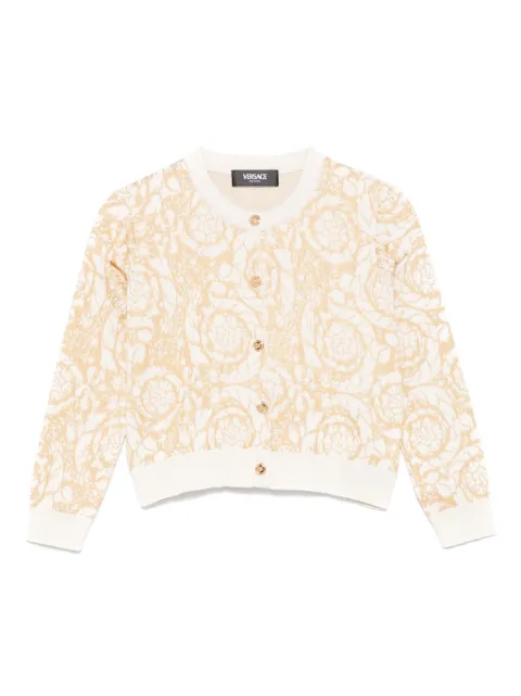 Versace Kids Barocco jacquard cardigan