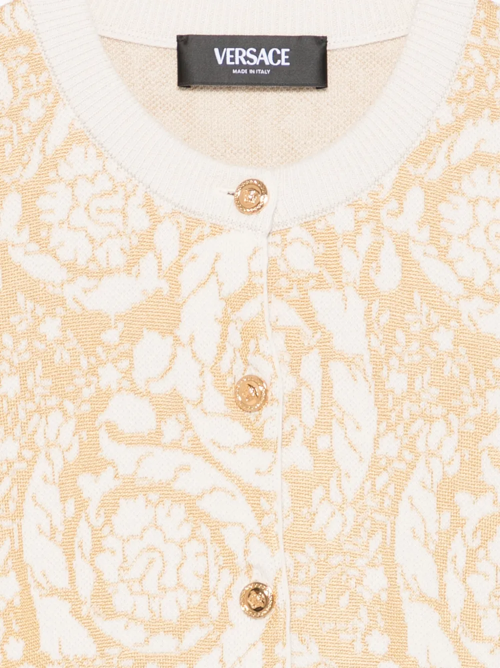 Versace Kids Barocco vest met jacquard Beige