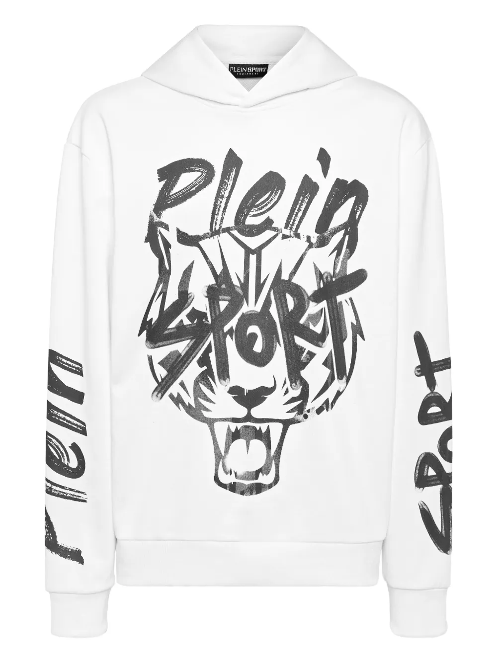 Plein Sport Felpa con stampa Tiger - Bianco