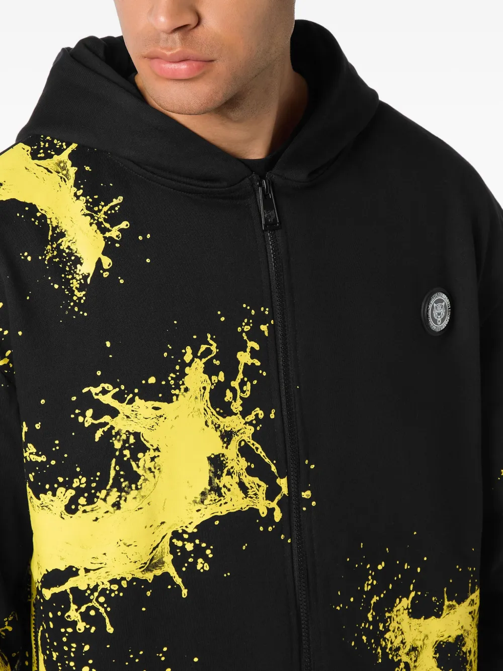 Splash-Print Zip Hoodie