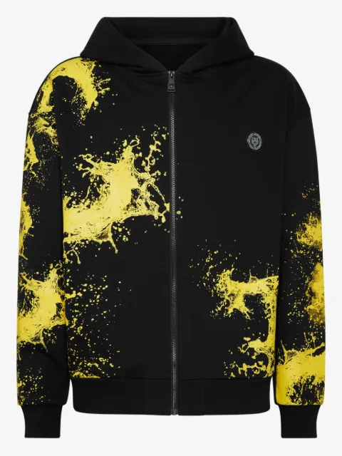 Plein Sport Splash-print zip hoodie
