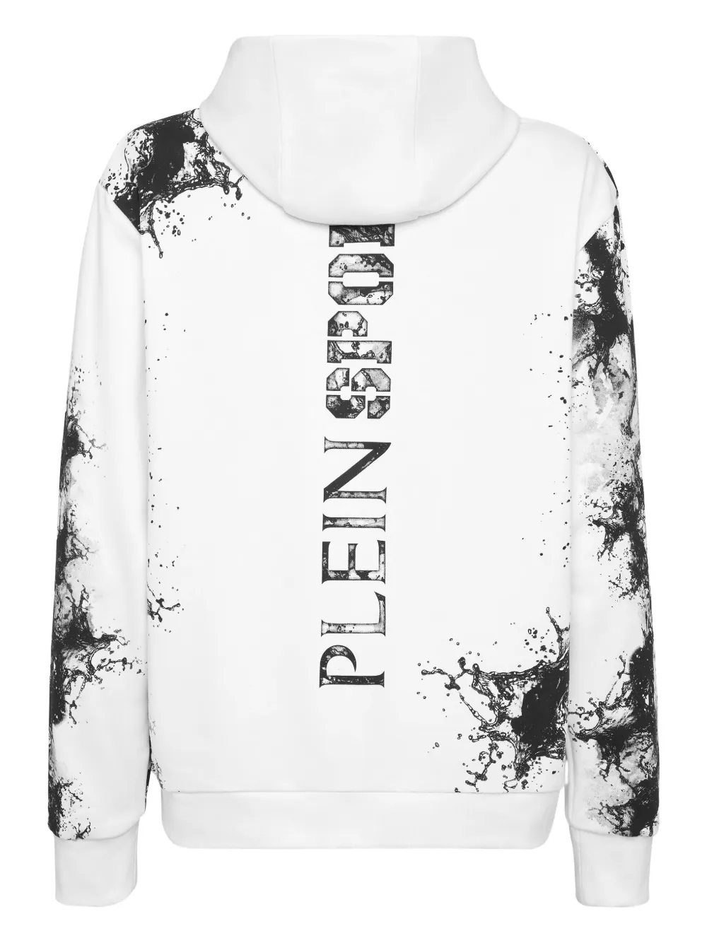Plein Sport Splash sweater met capuchon Wit