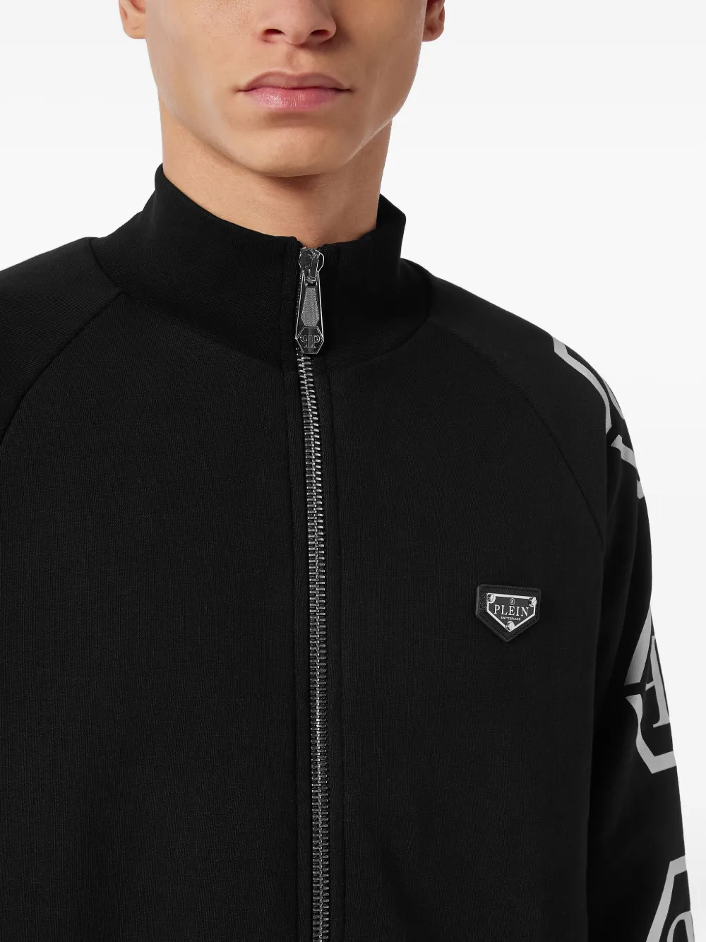 Philipp Plein Hexagon trainingsjack Zwart