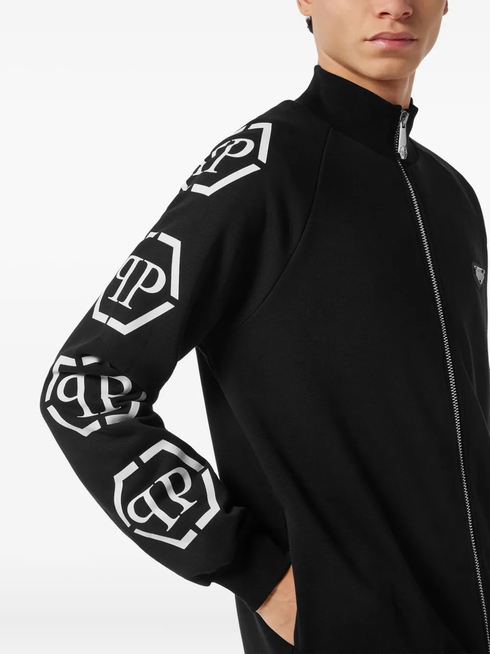 Philipp Plein Hexagon trainingsjack Zwart