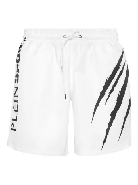 Plein Sport swim scratch logo shorts