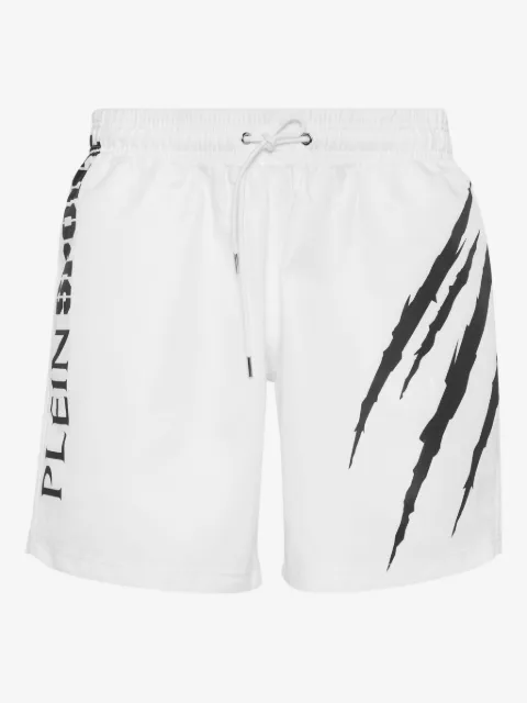 Plein Sport swim scratch logo shorts