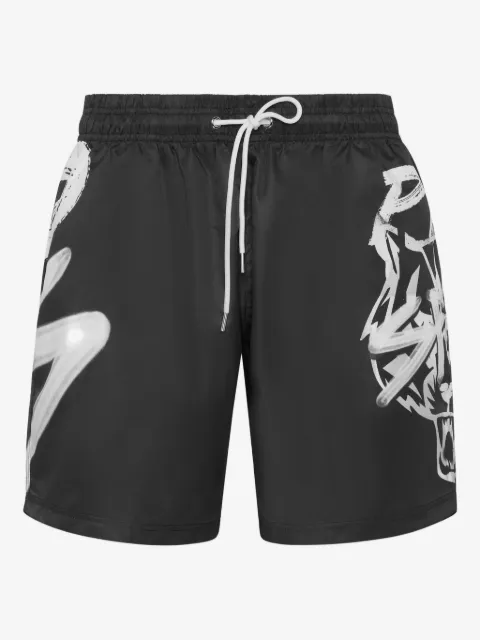Plein Sport graphic-print swim shorts