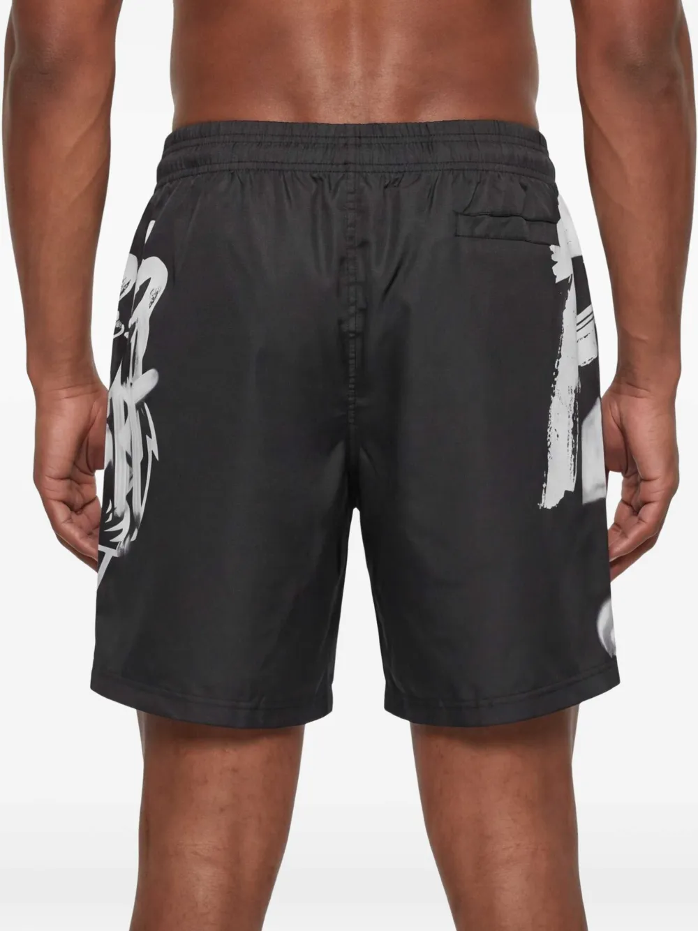 Plein Sport Zwembroek met grafische print Zwart