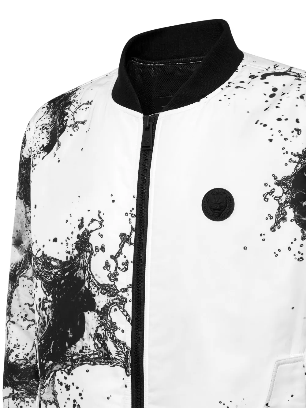  Plein Sport Splash Bomber Jacket - White 