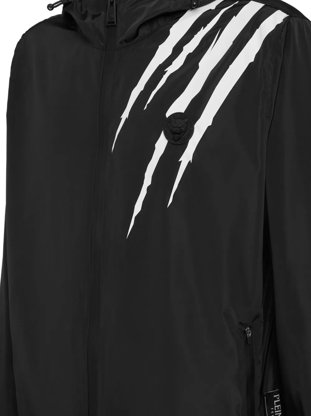Plein Sport Scratch nylon jack Zwart