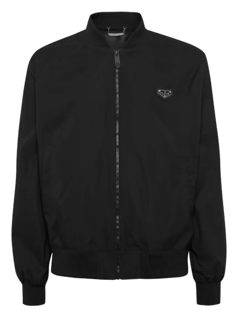 Philipp Plein logo-appliqué bomber jacket