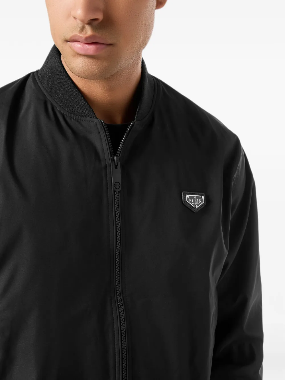 Philipp Plein Bomberjack met logo-applicatie Zwart