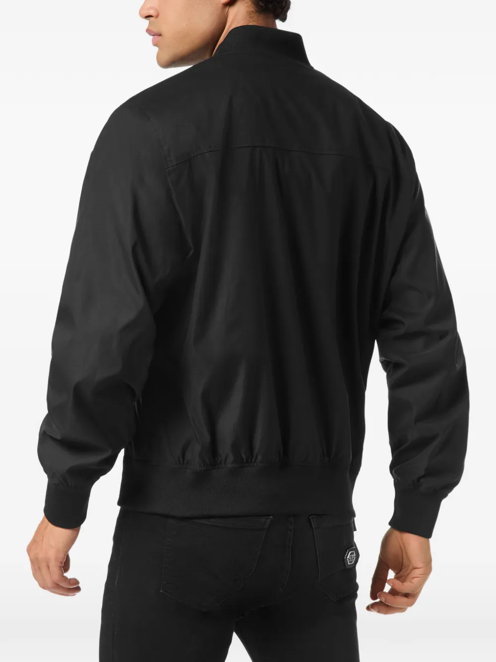 Philipp Plein Bomberjack met logo-applicatie Zwart