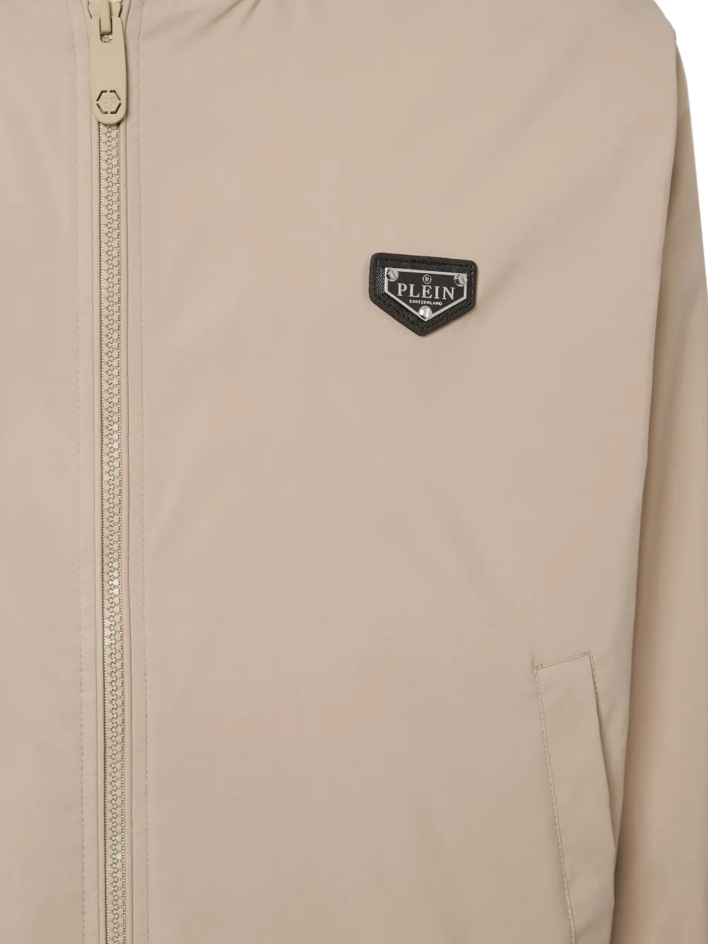 Philipp Plein Bomberjack met logopatch Beige