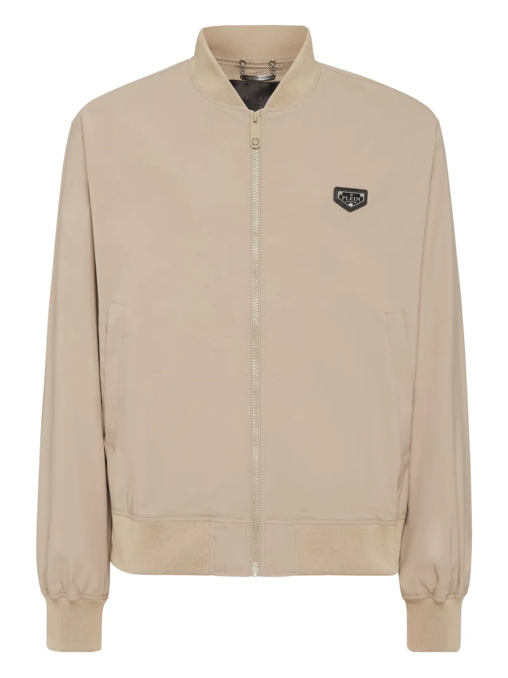 Philipp Plein logo-patch bomber jacket | Neutrals | Image 1