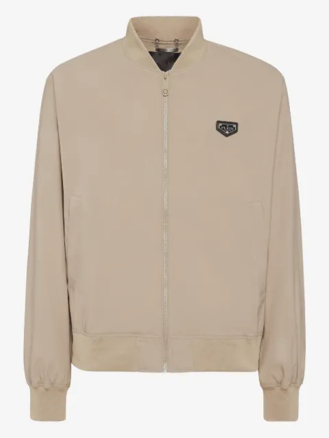 Philipp Plein chamarra bomber con parche del logo