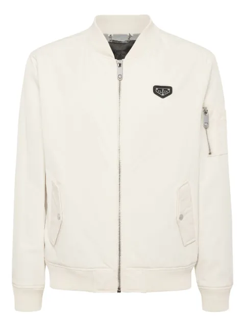 Philipp Plein logo-plaque bomber jacket