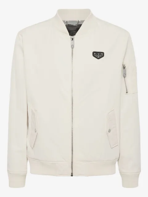 Philipp Plein logo-plaque bomber jacket
