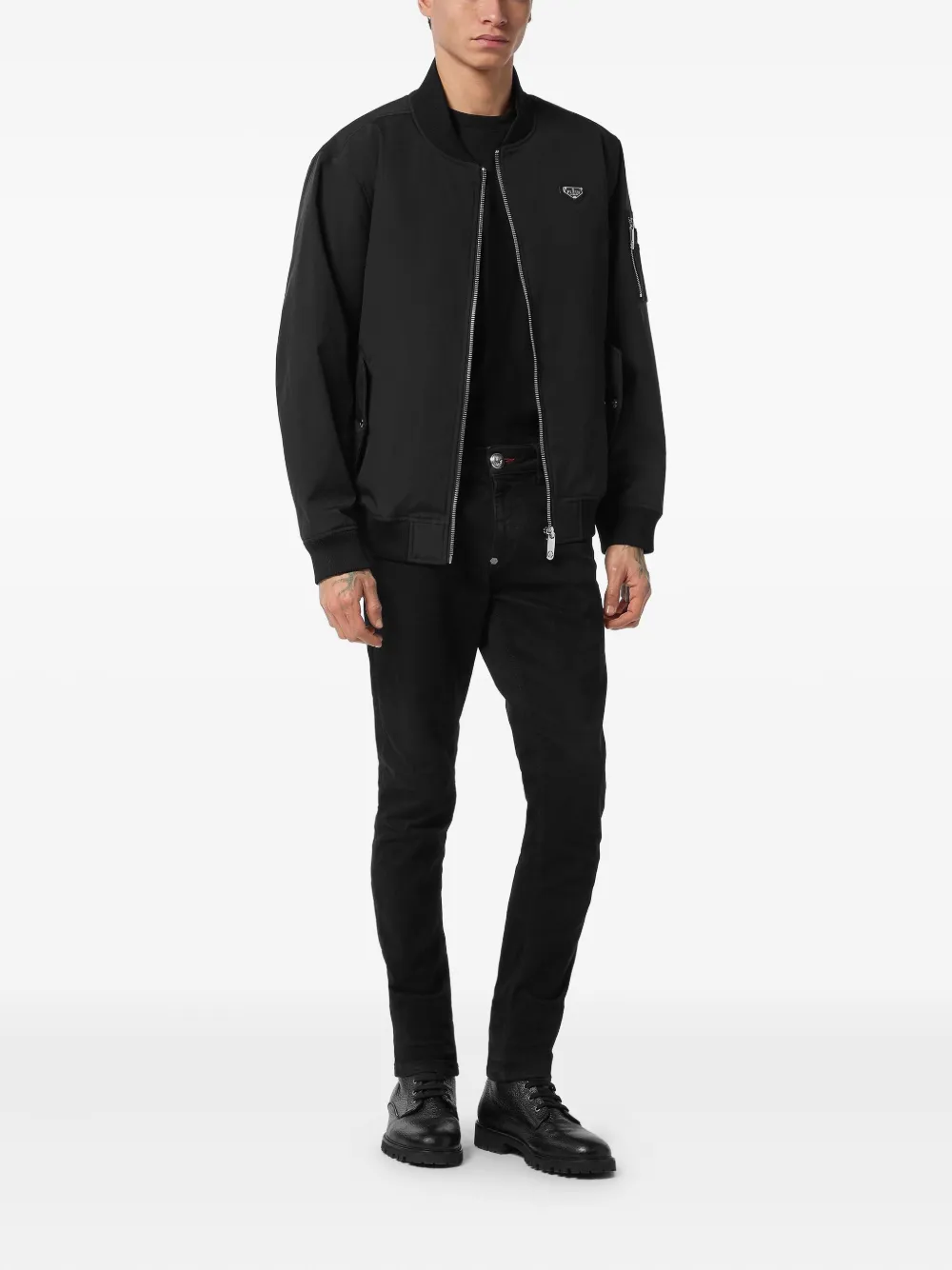 Philipp Plein logo-plaque bomber jacket | Bomber Jackets | Image 2