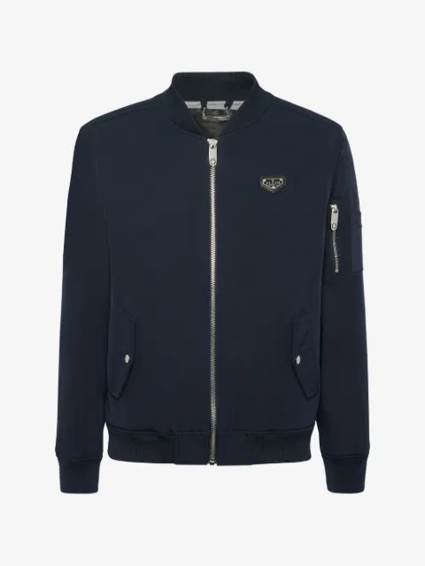 Philipp Plein logo-plaque bomber jacket