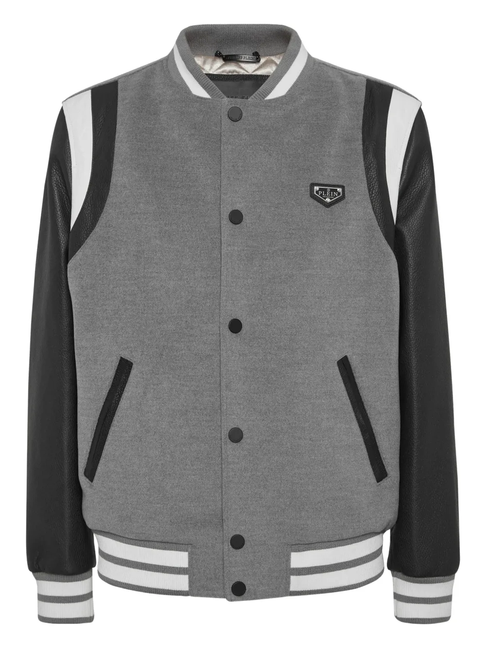 Philipp Plein panelled bomber jacket | Grey | Image 1