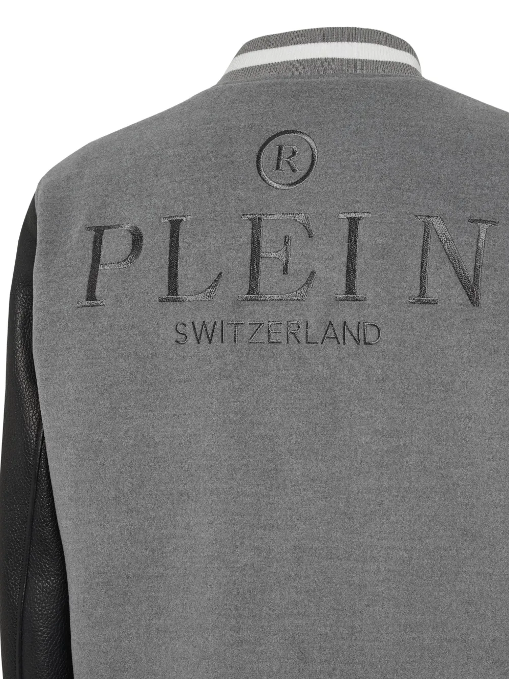 Philipp Plein Panelled Bomber Jacket In Gray