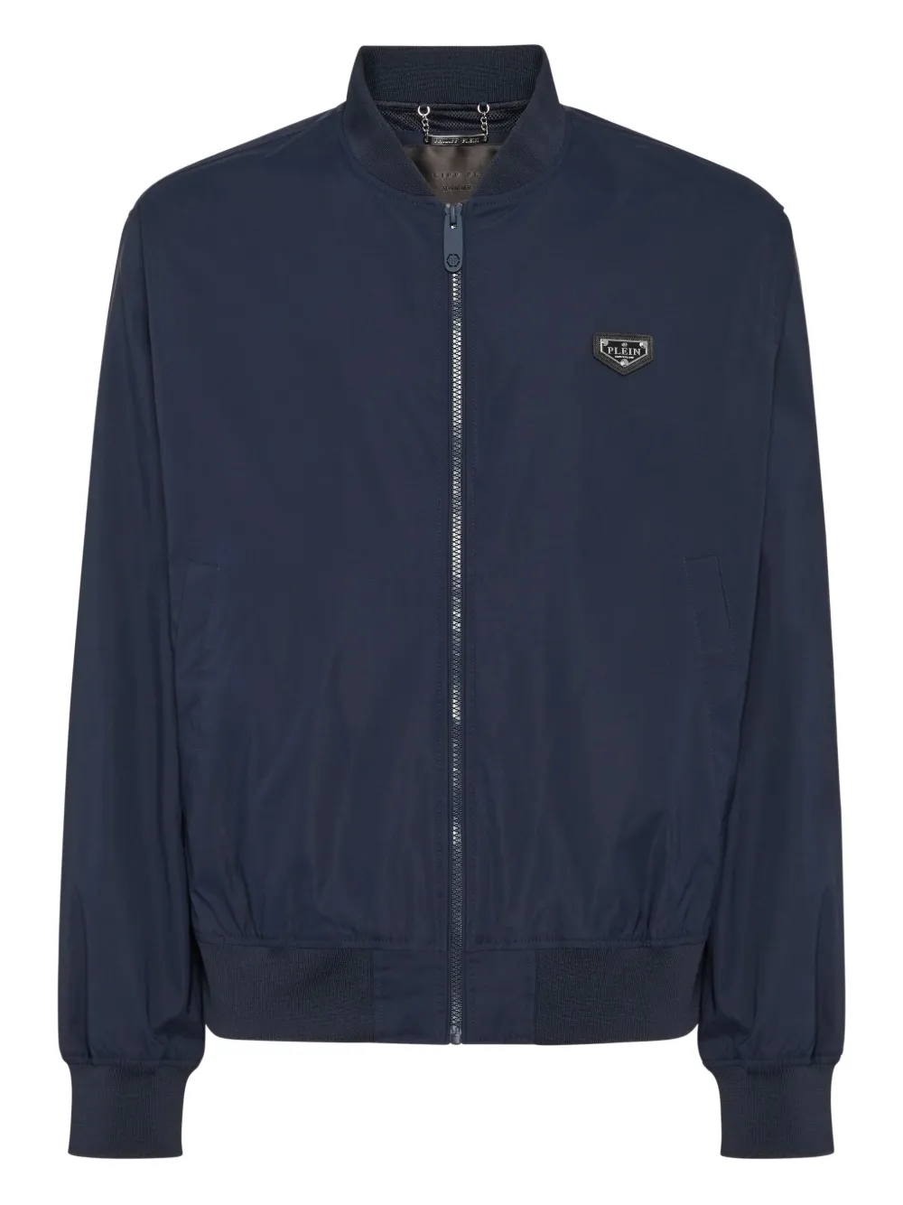 Philipp Plein zip nylon bomber jacket | Blue | Image 1