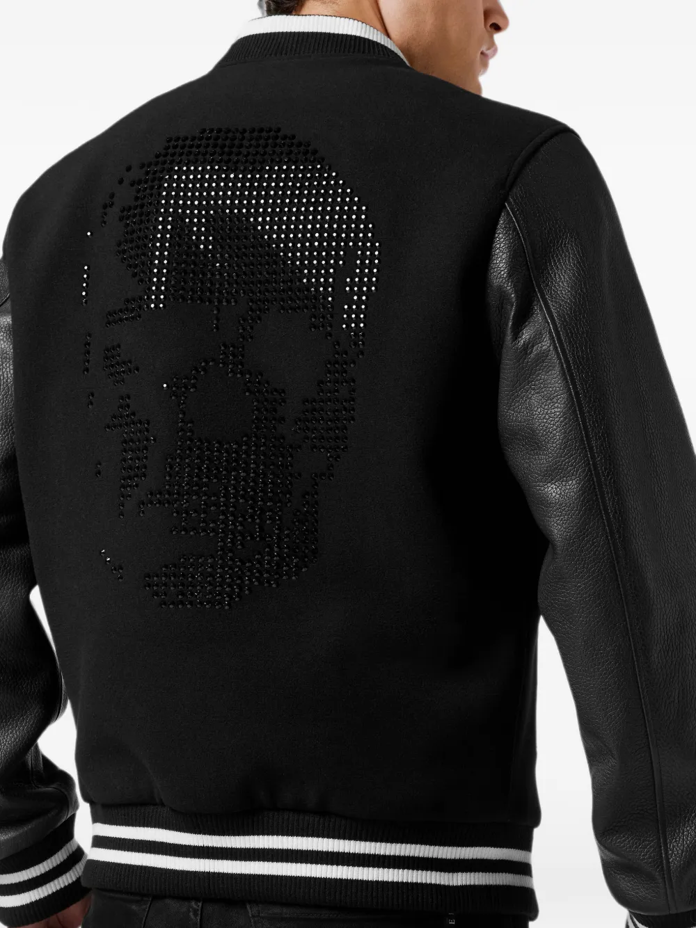 Philipp Plein Bomberjack verfraaid met stras Zwart