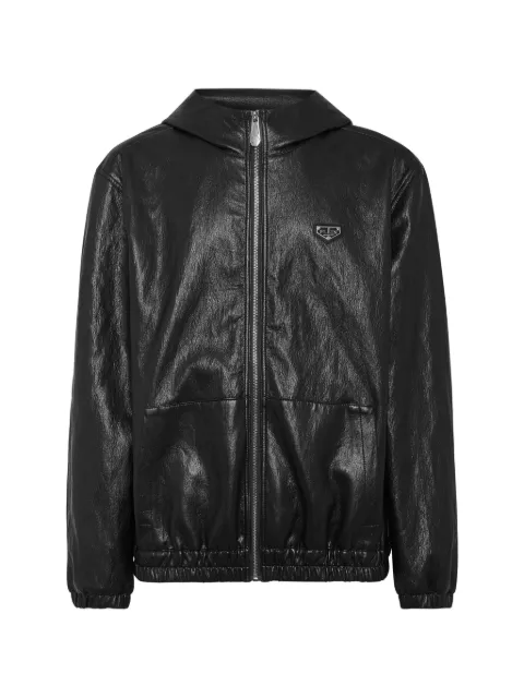 Philipp Plein eco-leather windbreaker