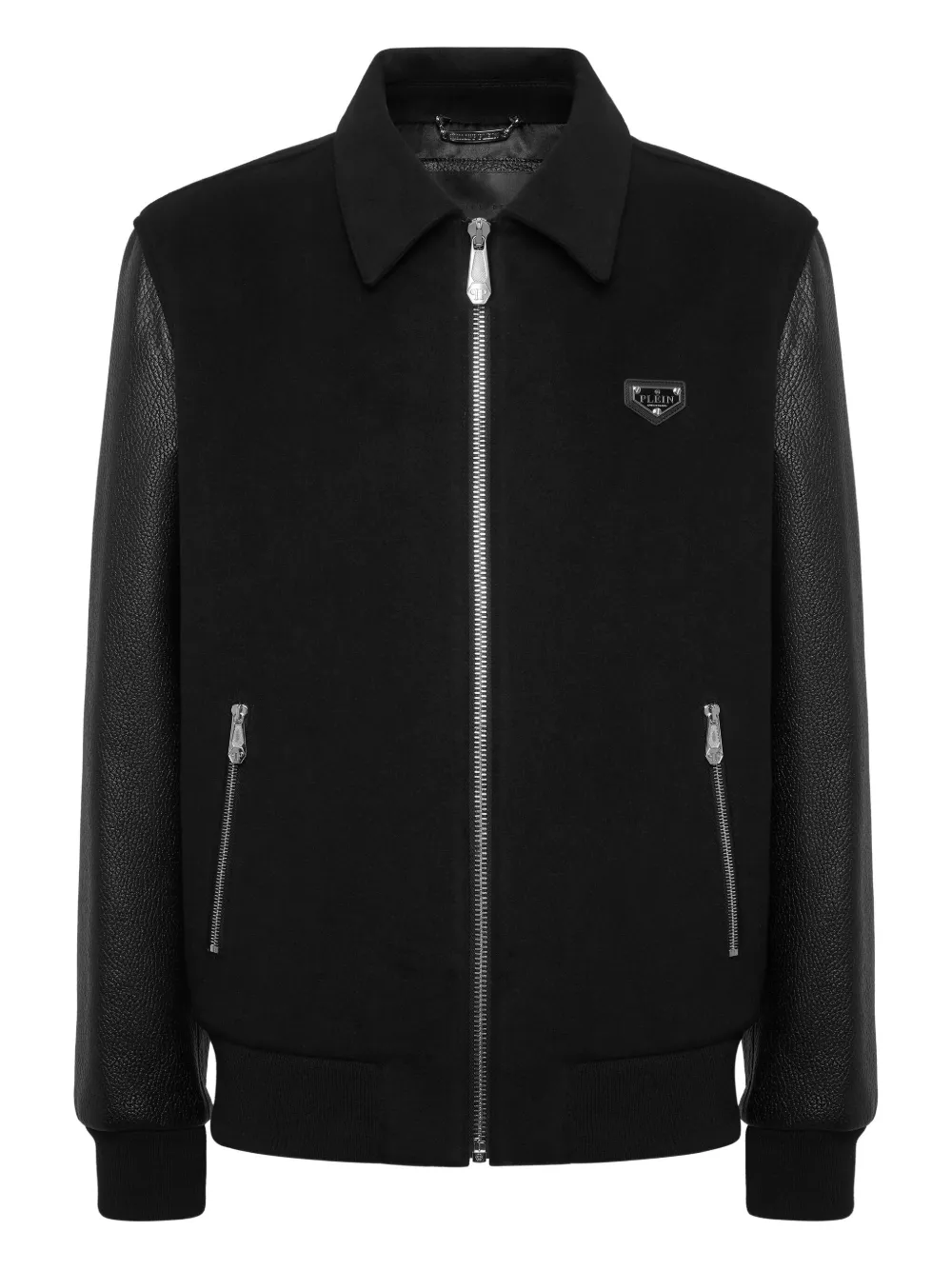 Philipp Plein panelled bomber jacket | Black | Image 1
