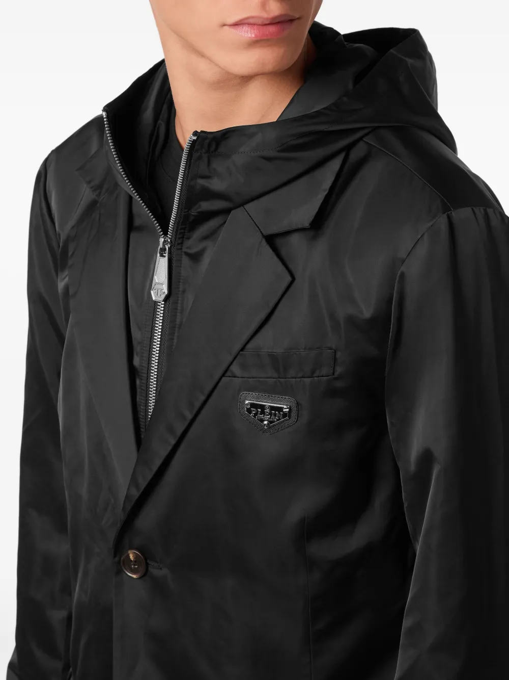 Philipp Plein Blazer met capuchon Zwart