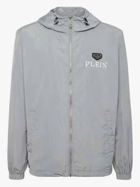 Philipp Plein logo-plaque hooded jacket