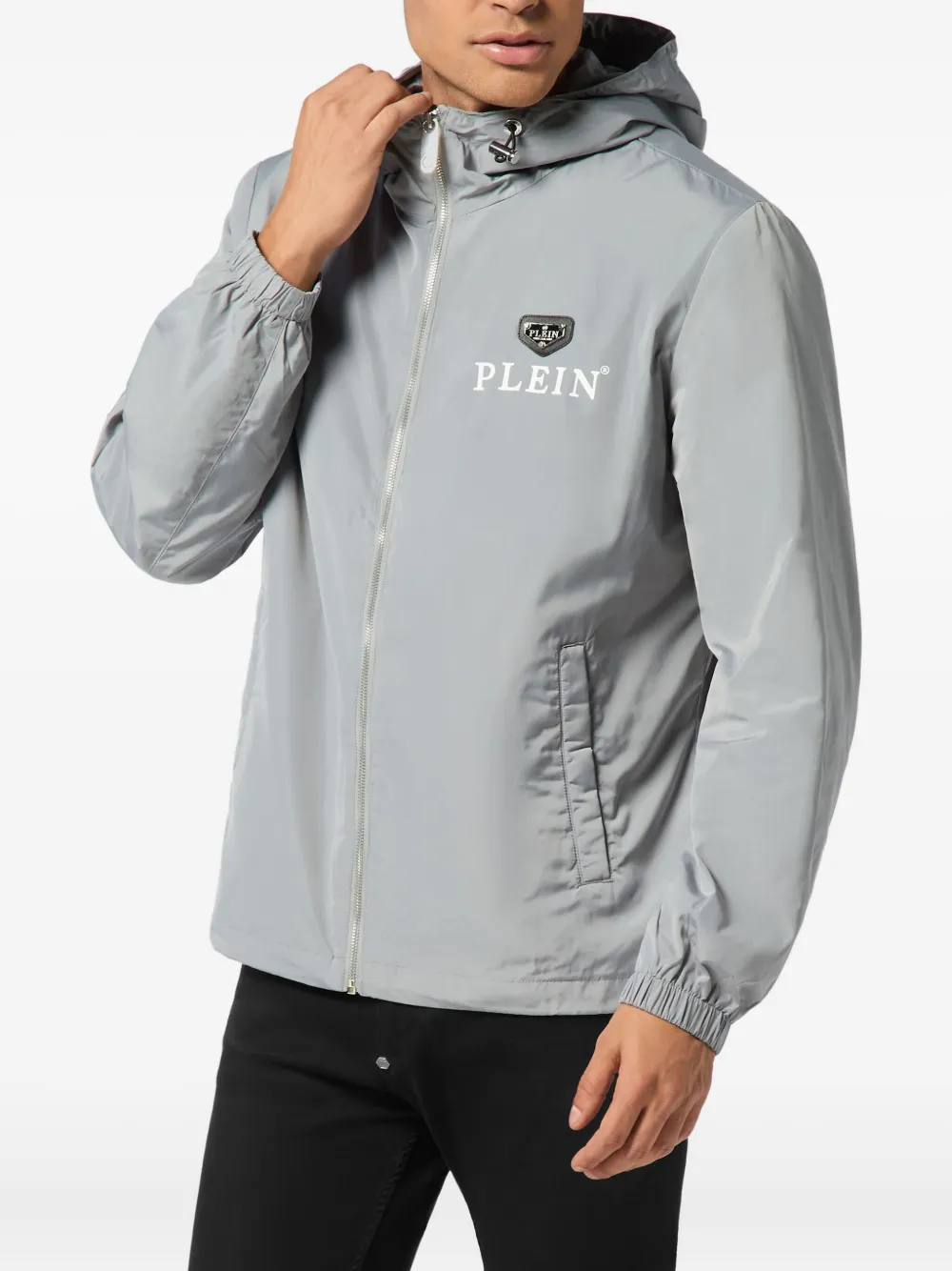 Philipp Plein Jack met logoplakkaat Grijs