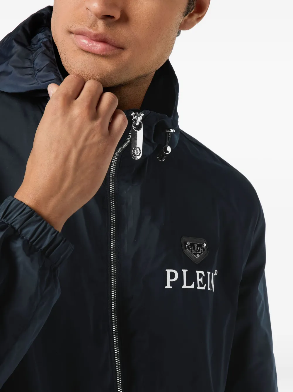 Philipp Plein Jack met logoplakkaat Blauw