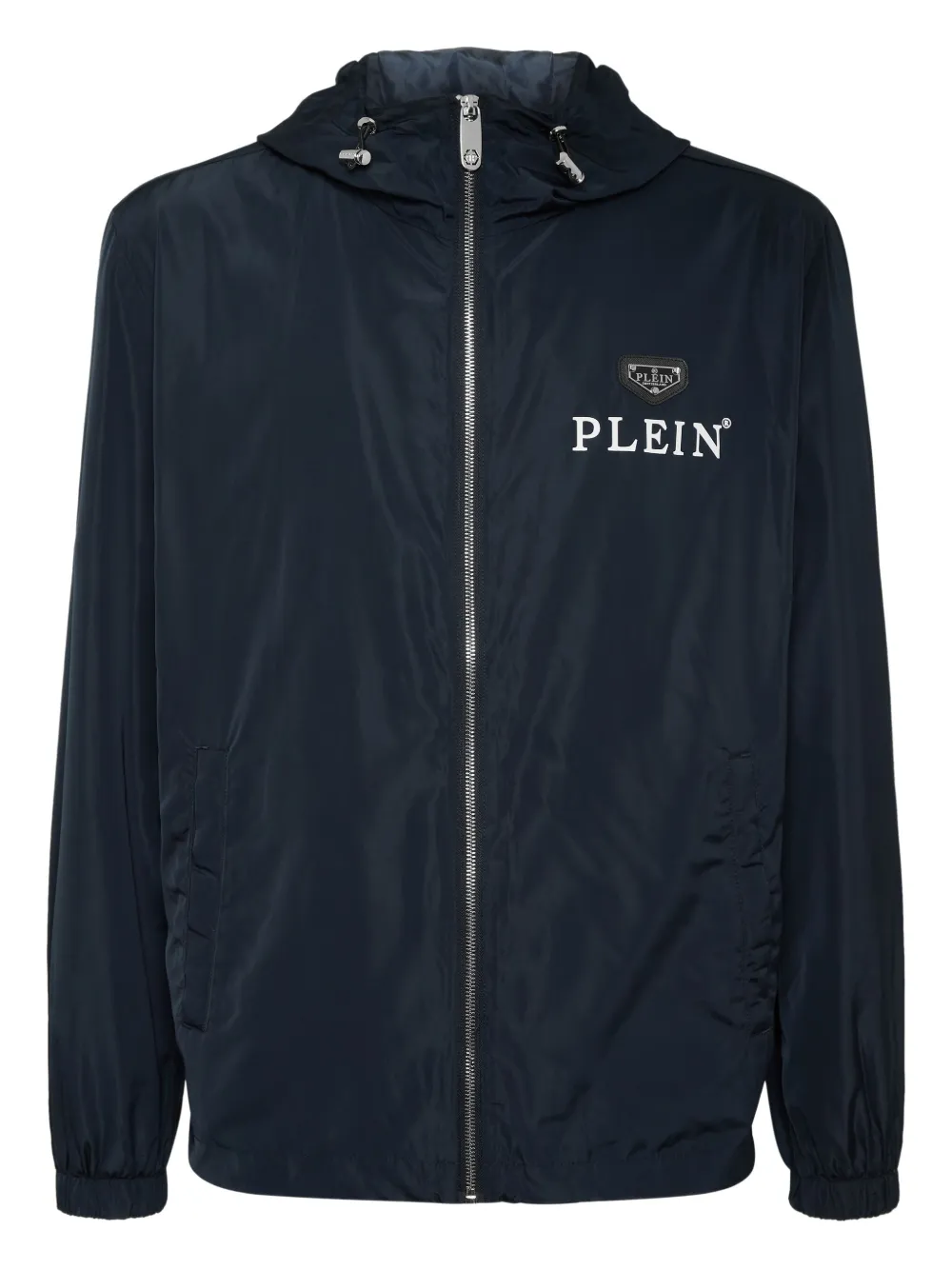 Philipp Plein logo-plaque hooded jacket | Blue | Image 1