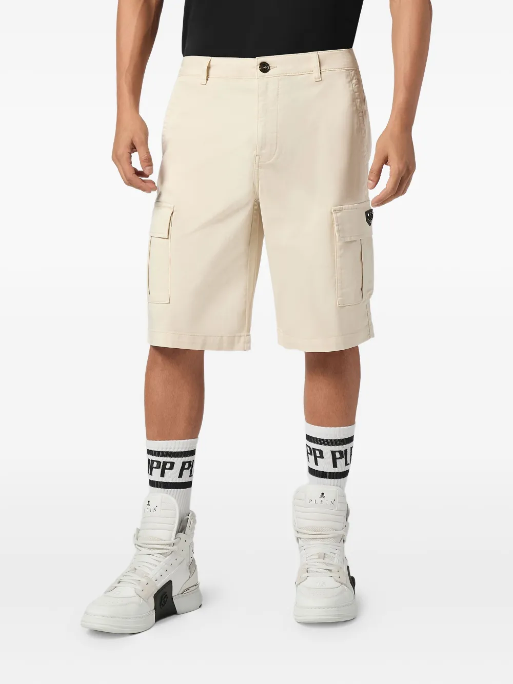 Philipp Plein Shorts met cargozak - Beige