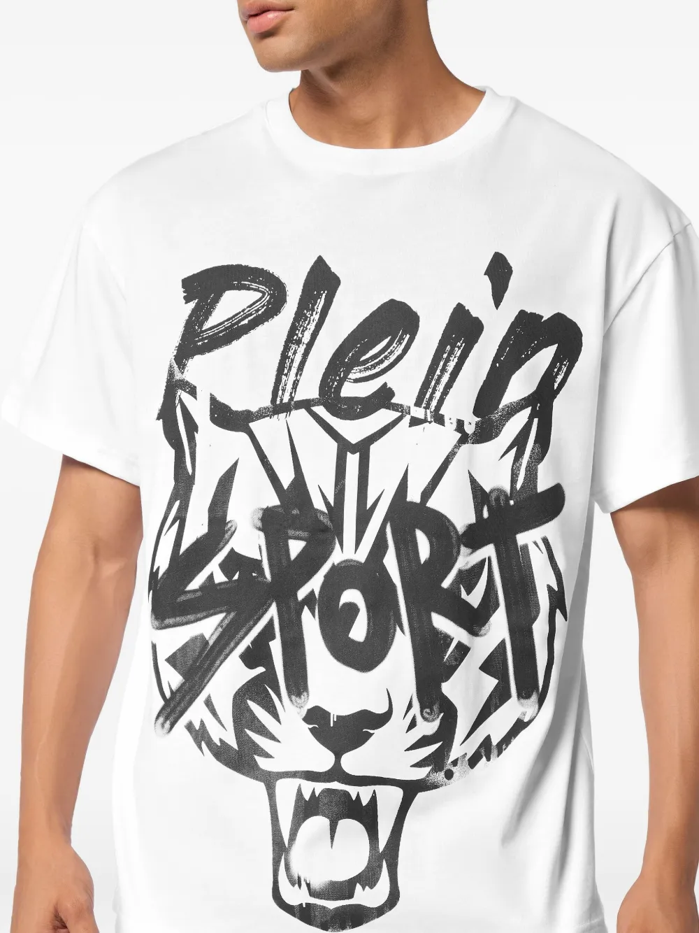Plein Sport Sweater met tijgerprint Wit