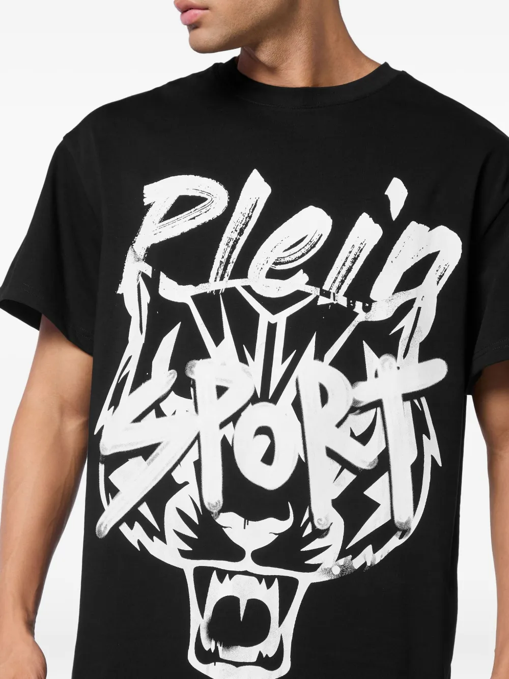 Plein Sport T-shirt met logoprint Zwart