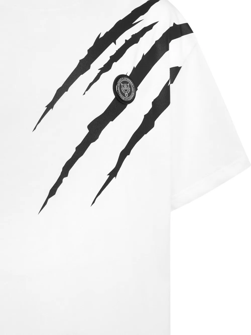 Plein Sport Scratch regular T-shirt Wit