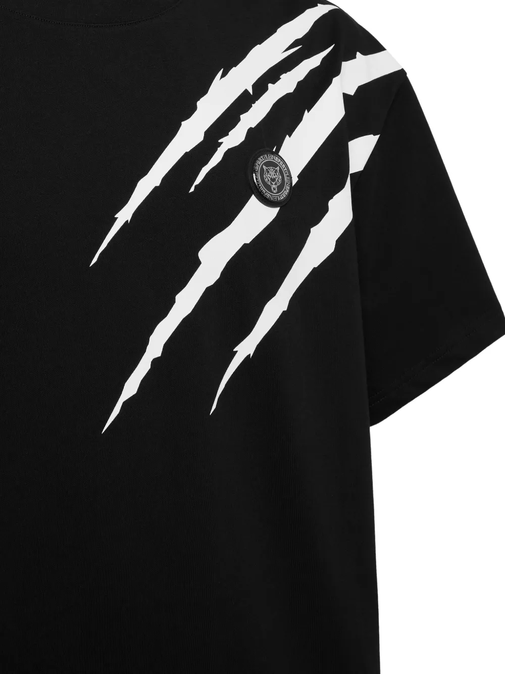 Plein Sport Scratch regular T-shirt Zwart